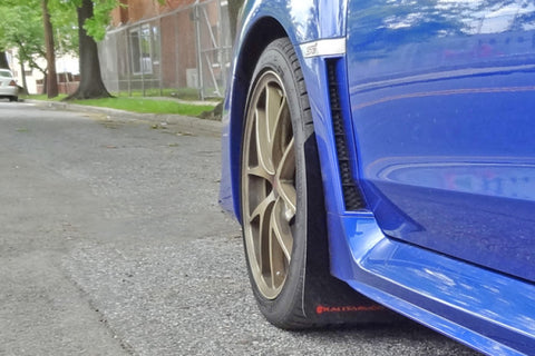 Rally Armor - Subaru 15-21 WRX & ST - Urethane Mud Flaps (Black w/ Blue Logo)