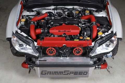 GrimmSpeed - Subaru 08-14 WRX - Front Mount Intercooler Kit (Raw Core / Red Pipe)