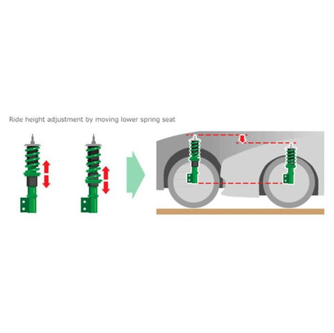 Tein - 0.9"-2.6" x 0.2"-3" Street Advance Z Front and Rear Coilover Kit - Subaru BRZ 13-20