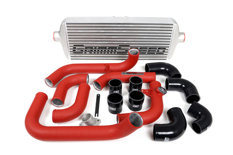 GrimmSpeed - Subaru 08-14 WRX - Front Mount Intercooler Kit (Raw Core / Red Pipe)