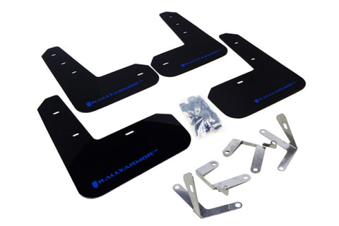 Rally Armor - Subaru 13-20 BRZ - Polyurethane Mud Flaps (Black w/ Blue Logo)