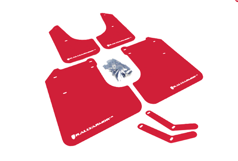 Rally Armor - Subaru 08-11 WRX / Impreza - Polyurethane Mud Flap (Red w/ White Logo)